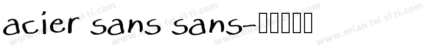 acier sans sans字体转换